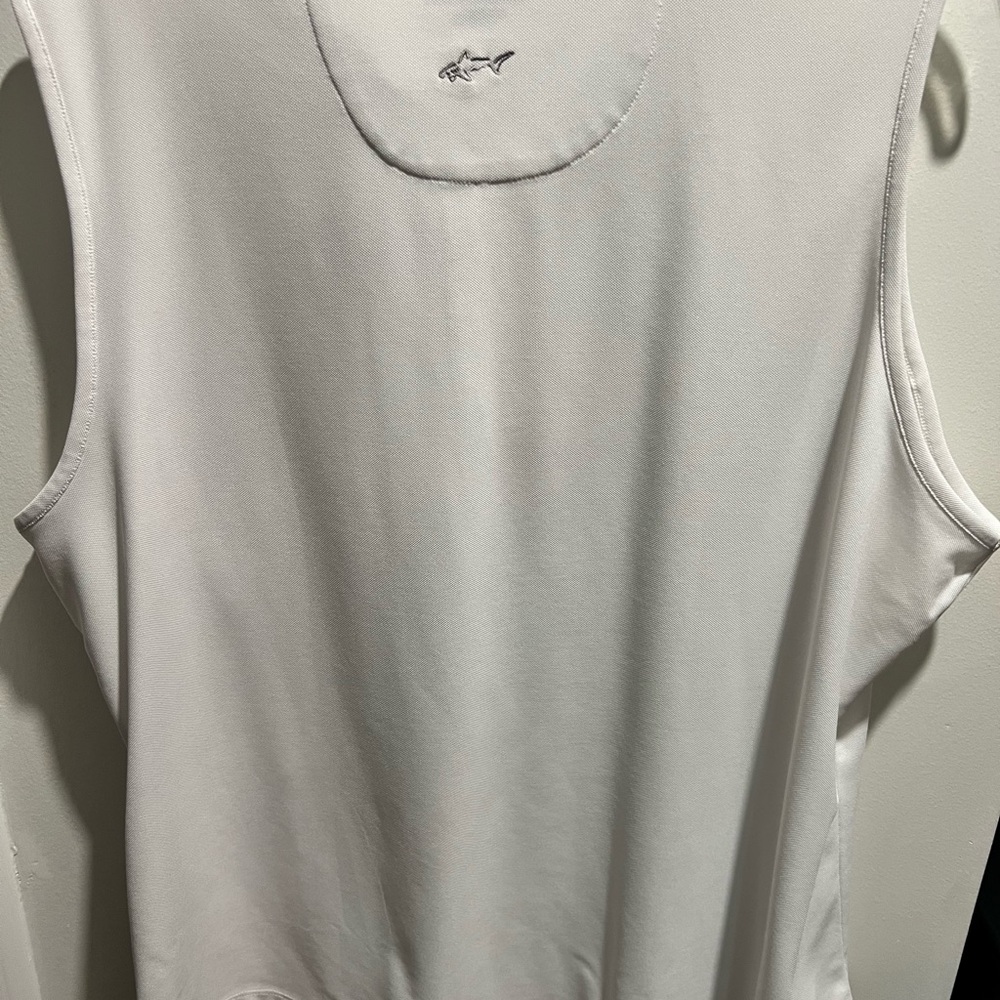 Greg Norman Collection White Sleeveless Golf Shirt.  Carolina National. - Picture 7 of 7